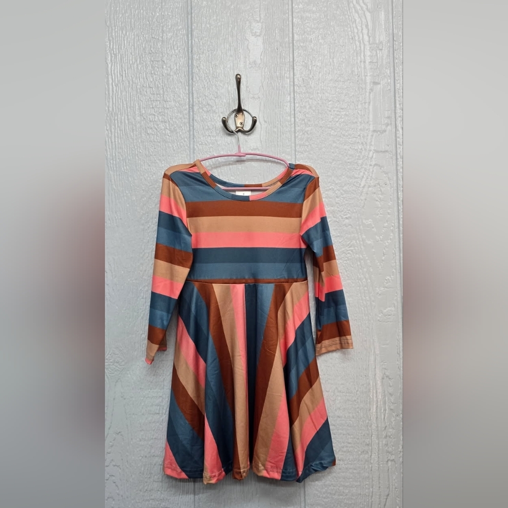 NWT Size 4 Striped Multicolor Kids Dress